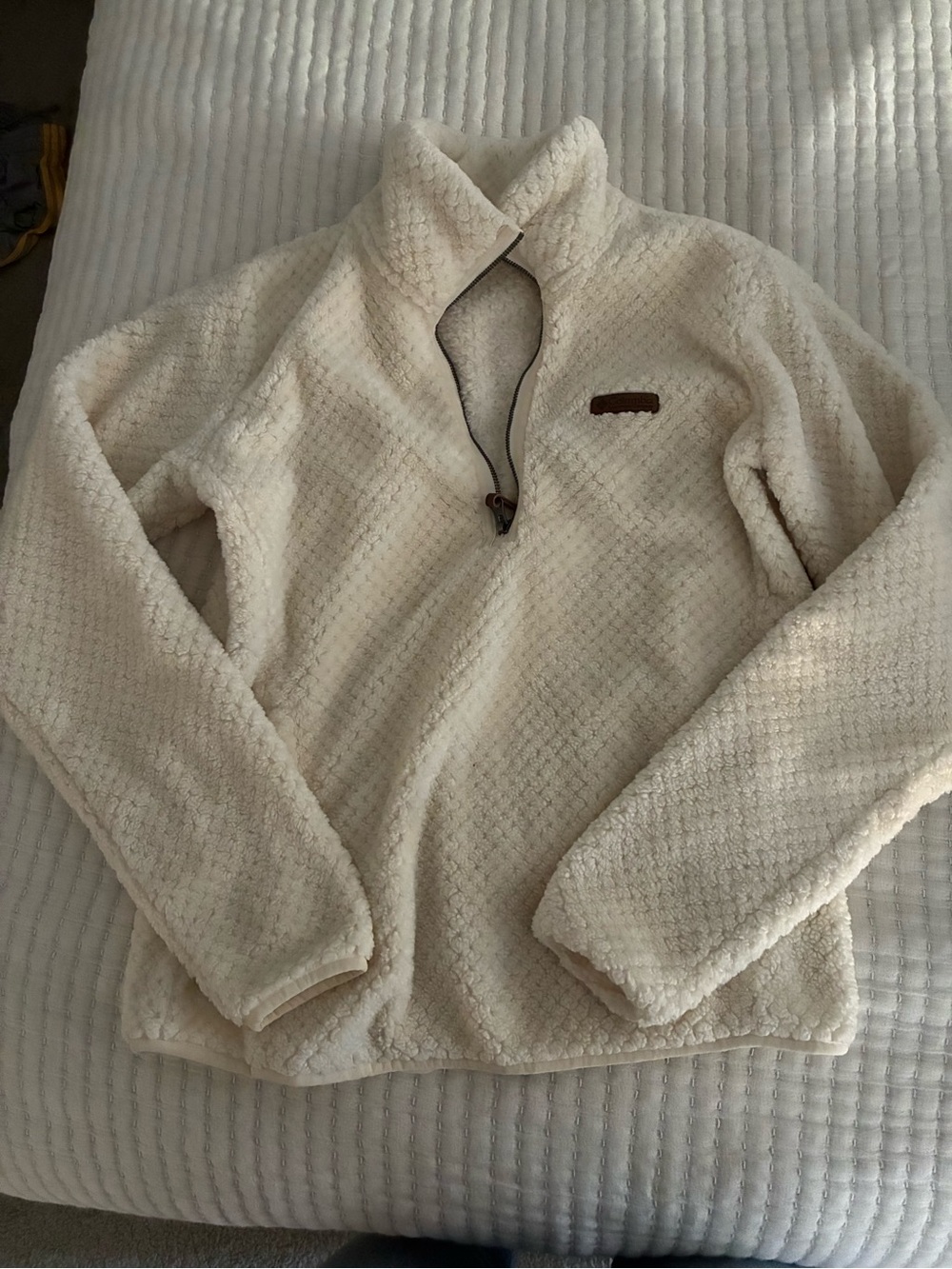 Columbia Cream Sherpa Half-Zip Pullover